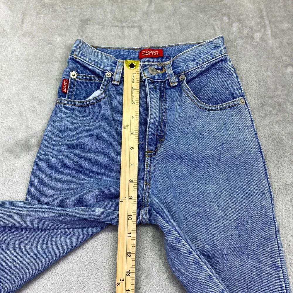 VTG Esprit Kids Acid Wash Denim Jeans Light Blue Sz 10 Fits 20